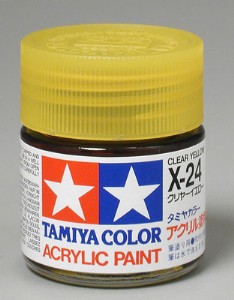 TAMIYA 壓克力系水性漆 23ml 亮光透明黃色 X